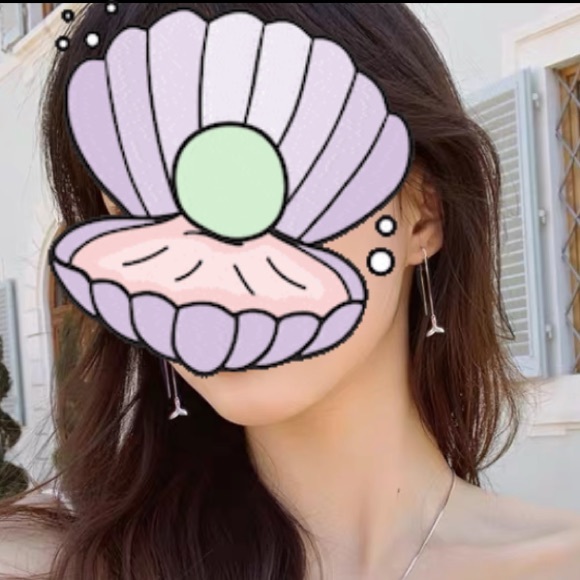 💙Mermaid Tail wire String Earrings - Picture 4 of 10